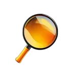 An icon of a magnifying lens.